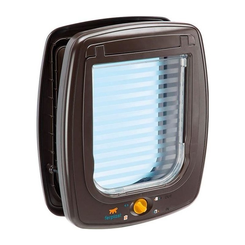 FERPLAST Chatiere plastique Swing - 26,2 x 10,2 x 31,2 cm - Marron - Pour gra...