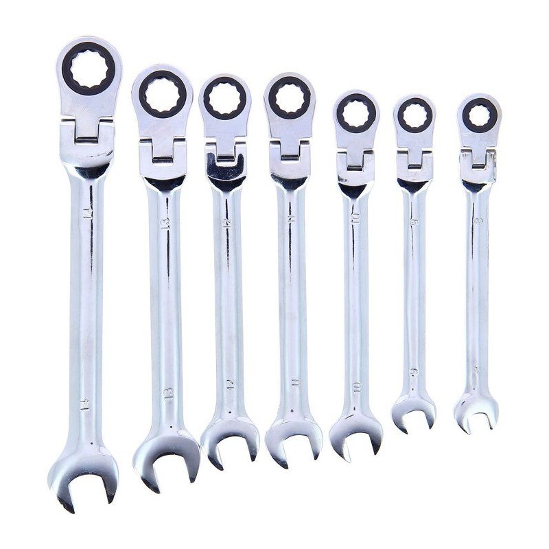 Jeu de 7 Clés mixtes a cliquet - PRECISION STEEL -  8 / 9 / 10 / 11 / 12 / 13...