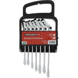 Jeu de 7 Clés mixtes a cliquet - PRECISION STEEL -  8 / 9 / 10 / 11 / 12 / 13...