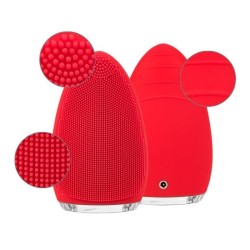 Brosse nettoyante pour le visage Silk'n BRIGHT rouge - Rechargeable - hypoall...