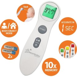 Thermometre frontal numérique - DREAMBABY - Infrarouge sans contact - Mesure ...