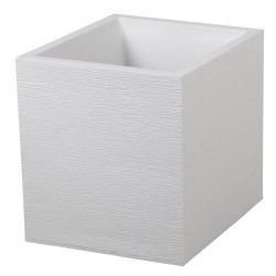 Pot de fleurs Carré 40 cm - EDA - Graphit - 31 L - 39 x 39 x H. 43 cm - Blanc...