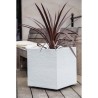 Pot de fleurs Carré 40 cm - EDA - Graphit - 31 L - 39 x 39 x H. 43 cm - Blanc...