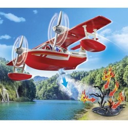 PLAYMOBIL 71463 Hydravion avec pompier - Action Heroes - Les pompiers - Des 4...