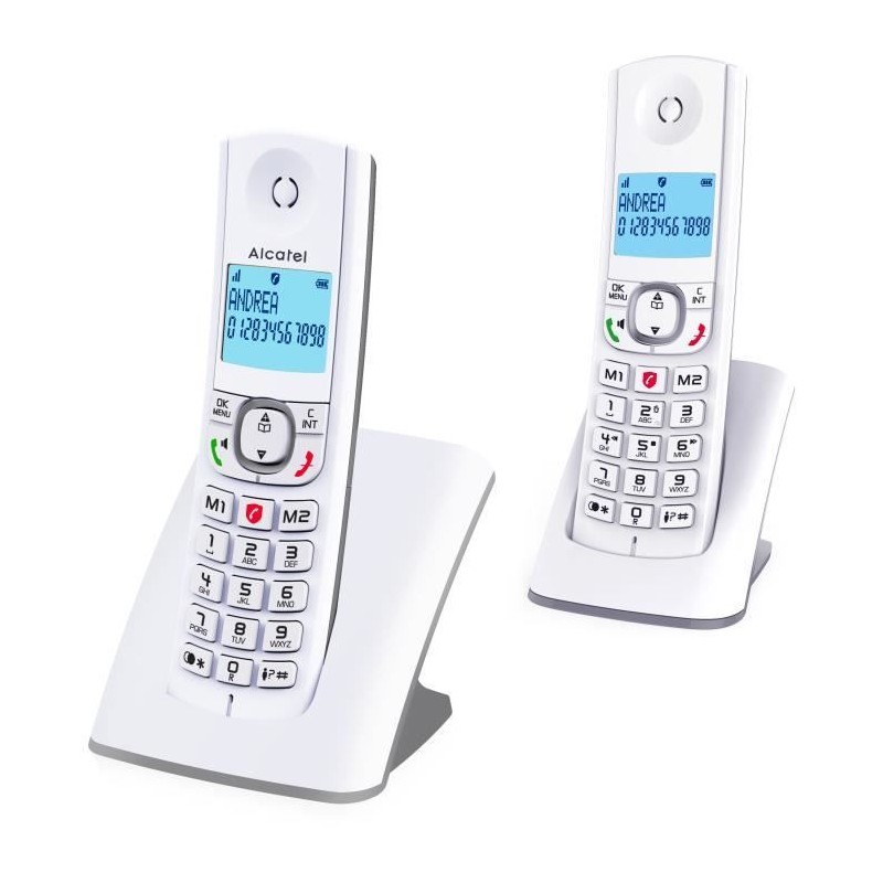 Téléphone sans fil - ALCATEL - F530 Duo - 2 combinés, blocage d'appels, mains...