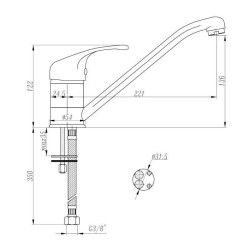 Edouard Rousseau -Mitigeur Evier RAVEA - Fabrication Française - Certifié NF ...