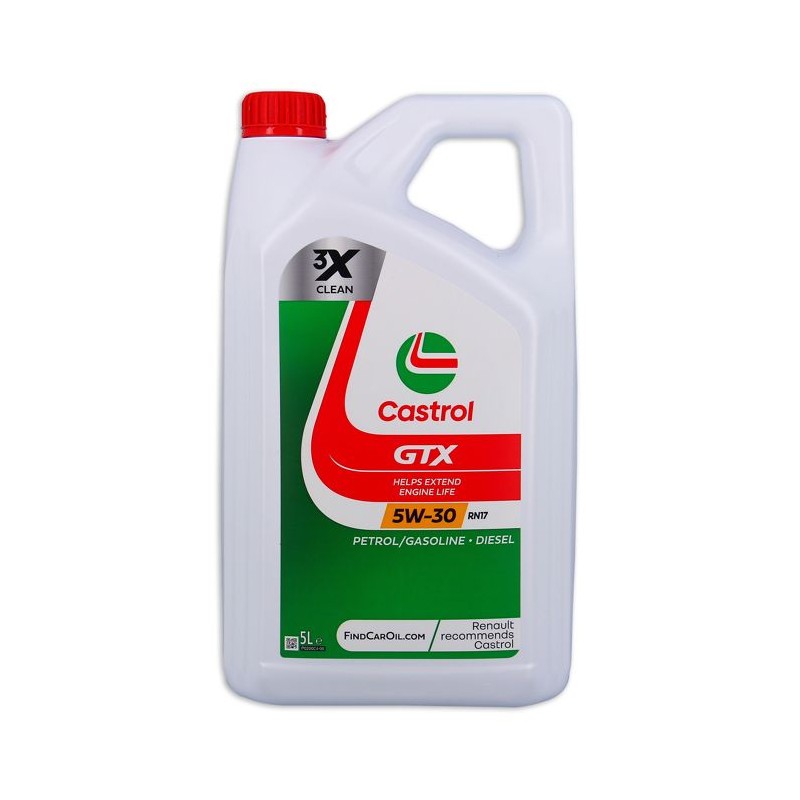 Huile moteur - CASTROL GTX 5W-30 RN17 - 5L - 5W30