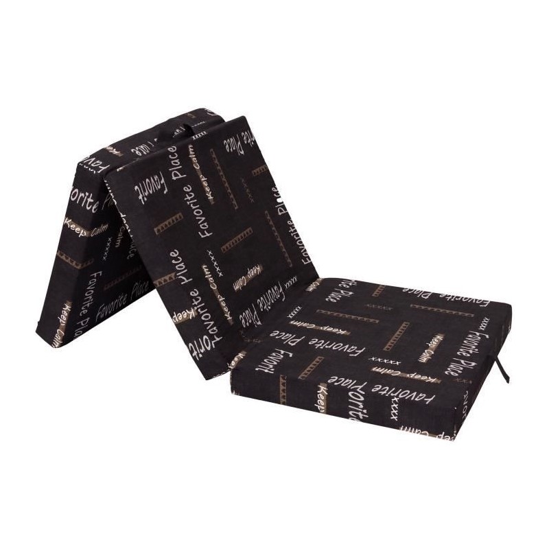 Chauffeuse pliante - SAMBA - Multi-position - Motif - 190 x 70 x 9 cm