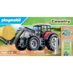 PLAYMOBIL 71305 Grand tracteur électrique, Country La vie a la ferme, 31 piec...