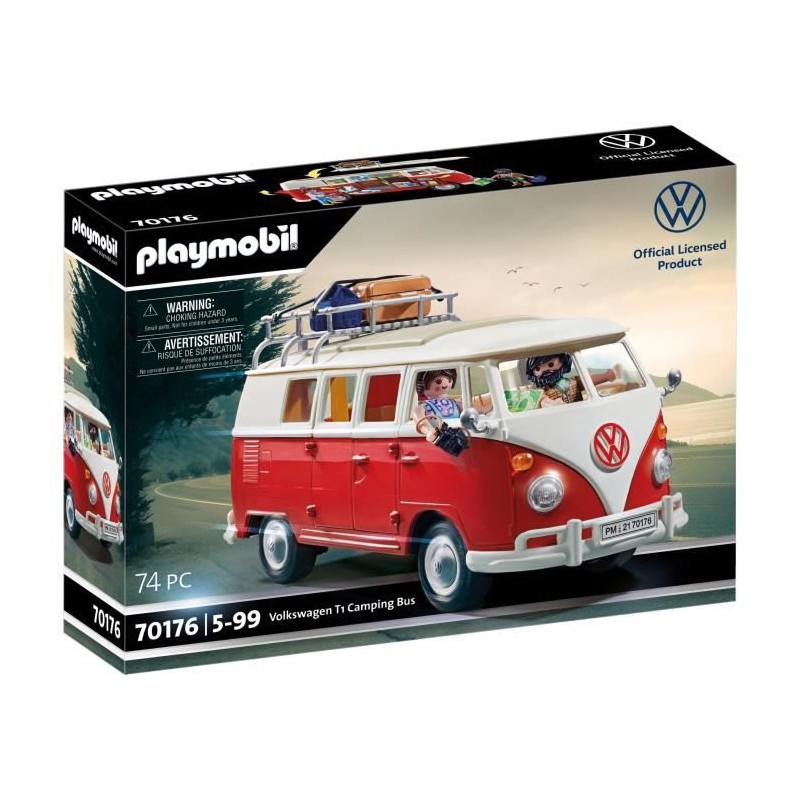 PLAYMOBIL 70176 Volkswagen T1 Combi, Classic cars, Adulte, Voiture de collection