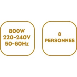 Fondue LITTLE BALANCE - Happy Fondue - Capacité 2L - Jusqu'a 8 personnes - Th...