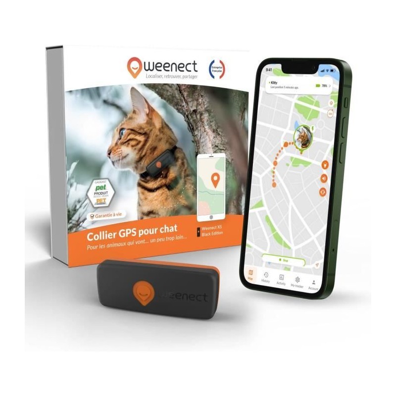 Traceur GPS pour Chat - Weenect XS (Black Edition 2023)