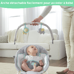 INGENUITY Transat pour bébé-Morrison- Arche avec jouets d'éveil amovible, 8 M...