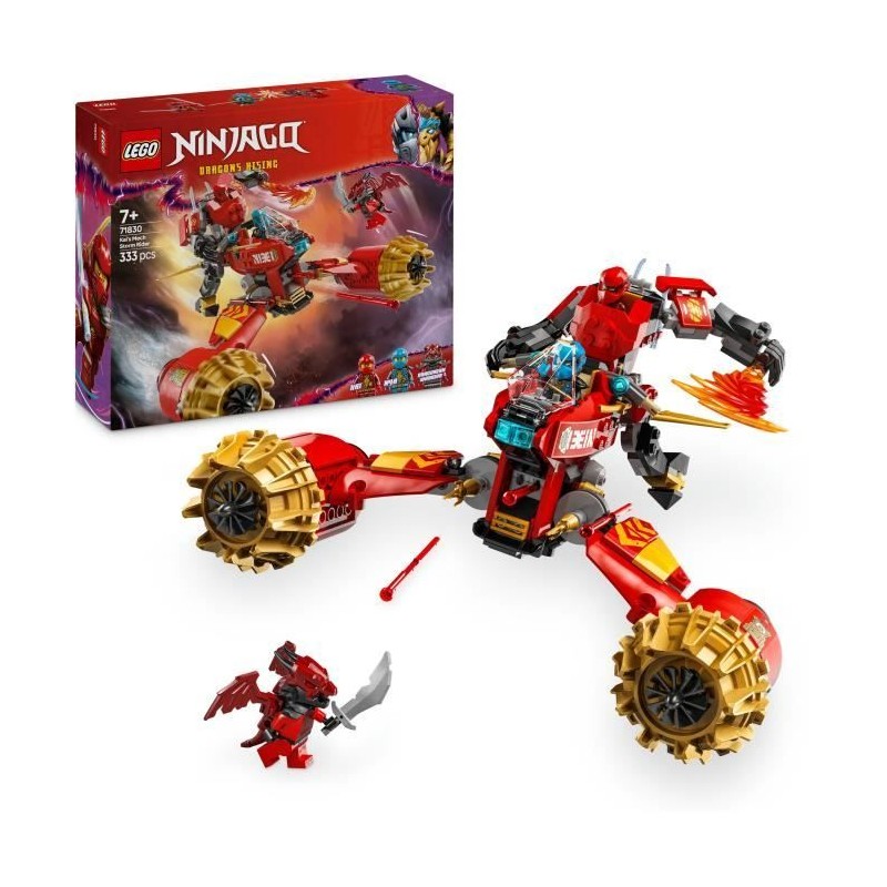 LEGO NINJAGO 71830 La moto tempete du robot de Kai - Jouet de construction po...