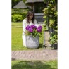 CAPI EUROPE Jardiniere NATURE RIB -  35x34 cm - Ivoire