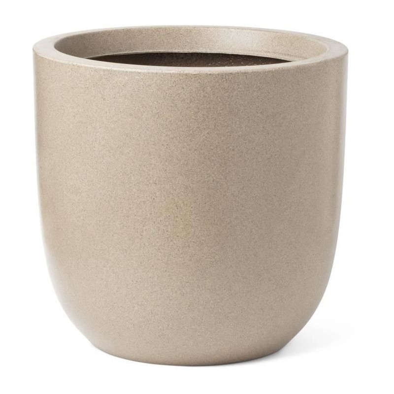 CAPI EUROPE Pot de fleurs WASTE SMOOTH NL - 35x34 cm - Terrazzo beige - Écolo...