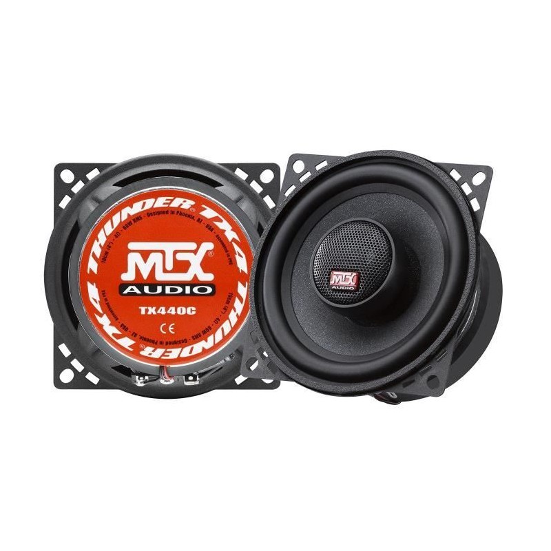 MTX TX440C Haut-parleurs voiture Coaxiaux 2 voies 10cm 60W RMS 4 membrane pul...