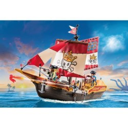PLAYMOBIL 71418 Chaloupe des pirates, Les pirates, Avec personnages, canons, ...