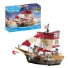 PLAYMOBIL 71418 Chaloupe des pirates, Les pirates, Avec personnages, canons, ...