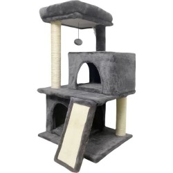 FLOPI Arbre a chat gris foncé- 44,5 x 48 x 86 cm - Gris foncé - 1 plateforme,...