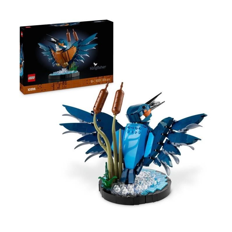 LEGO Icons 10331 Le Martin-pecheur, Kit de Maquette pour Adultes, Idée Cadeau...