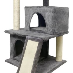 FLOPI Arbre a chat gris foncé- 44,5 x 48 x 86 cm - Gris foncé - 1 plateforme,...