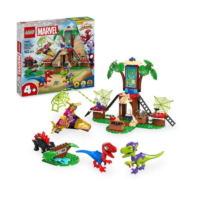 LEGO Marvel 11200 Spidey contre le raptor de Gobby a la cabane dans l'arbre -...
