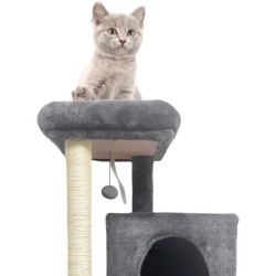 FLOPI Arbre a chat gris foncé- 44,5 x 48 x 86 cm - Gris foncé - 1 plateforme,...