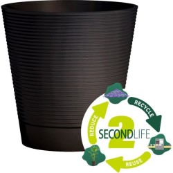 Pot réserve d'eau - GARDEN ID - Green Care Sense Noir-Anthracite 40 cm - Gara...