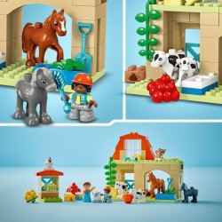 LEGO 10416 DUPLO Ma Ville Prendre Soin des Animaux de la Ferme, Jouet Éducati...