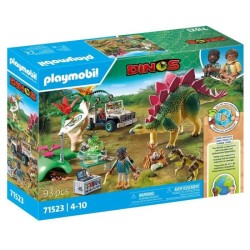 PLAYMOBIL 71523 Campement des explorateurs dinosaures, Dinos, 93 pieces, Des ...