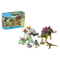 PLAYMOBIL 71523 Campement des explorateurs dinosaures, Dinos, 93 pieces, Des ...