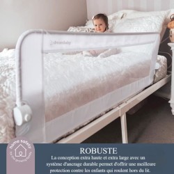 Barriere de lit Dreambaby Nicole  - lits encastrés et aux lits plats- Mesuran...