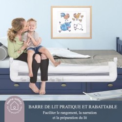 Barriere de lit Dreambaby Nicole  - lits encastrés et aux lits plats- Mesuran...