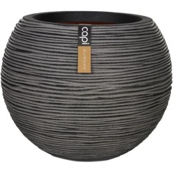 CAPI EUROPE Vase boule RIB NL - 40x32 cm - Anthracite