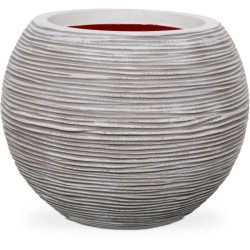 CAPI EUROPE Vase RIB NL - Ivoire - 40x32 cm - Plastique