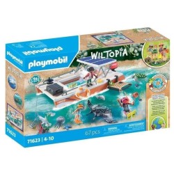 PLAYMOBIL 71623 Bateau de surveillance des récifs coralliens, 67 pieces, Des ...