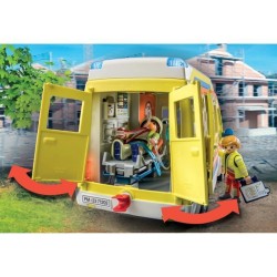PLAYMOBIL 71202 Ambulance avec effets lumineux et sonore, City Action Les Sec...