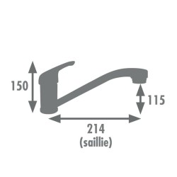 Mitigeur de cuisine - EDOUARD ROUSSEAU - SUN NF - Chromé