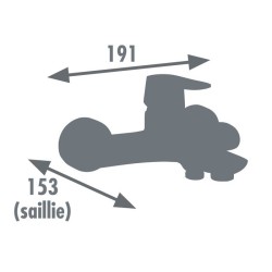 Edouard Rousseau - Mitigeur Bain Douche DUNEDIN - Chromé