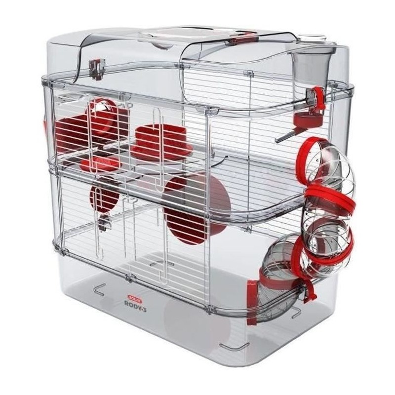ZOLUX Cage sur 2 étages Rody3 duo pour hamsters, souris et gerbilles - L 41 x...