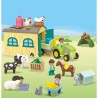 PLAYMOBIL Junior 71656 Ferme tracteur et animaux, personnages, Pour bébé et e...