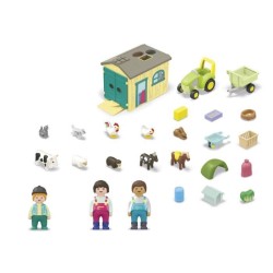 PLAYMOBIL Junior 71656 Ferme tracteur et animaux, personnages, Pour bébé et e...