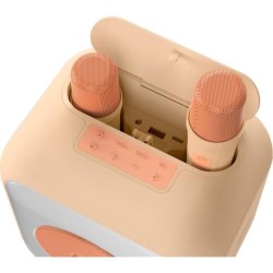 Enceinte karaoké lumineuse BIGBEN - Peche - Bluetooth - 30W - 2 micros sans f...