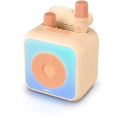 Enceinte karaoké lumineuse BIGBEN - Peche - Bluetooth - 30W - 2 micros sans f...