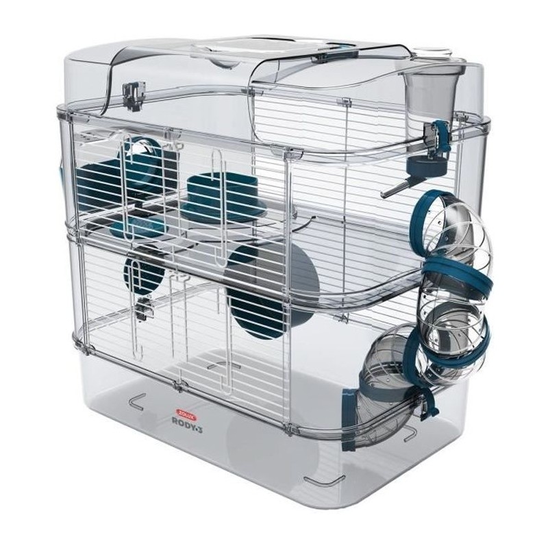 ZOLUX Cage sur 2 étages Rody3 duo pour hamsters, souris et gerbilles - L 41 x...