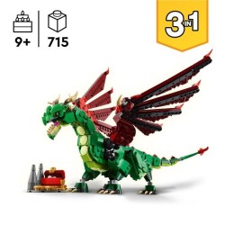 LEGO Creator 31161 3-en-1 Le dragon médiéval - Jeu de construction pour garço...