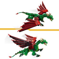 LEGO Creator 31161 3-en-1 Le dragon médiéval - Jeu de construction pour garço...