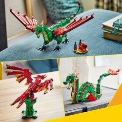 LEGO Creator 31161 3-en-1 Le dragon médiéval - Jeu de construction pour garço...
