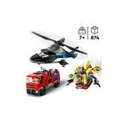 LEGO City 60462 Hélicoptere, camion de pompiers et sous marin modulable - Jou...